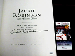 RACHEL ROBINSON JACKIE ROBINSON'S WIFE DODGER HOF SIGNED AUTO PORTRAIT BOOK JSA - Picture 1 of 6