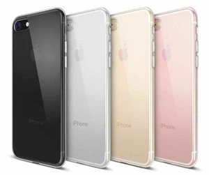 iPhone Case Soft Silicone Clear Transparent Slim TPU XR X 8 7 Plus XS 11 Pro MAX - Picture 1 of 14