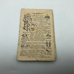 1890s Pabst Brewing Booklet Missing Cover Rough AS IS Vtg Secrets Advertising - Picture 1 of 12
