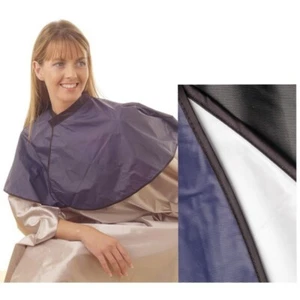 Shoulder Cape Hairdressing Salon Beauty BLACK PVC Unisex Hair Tools Adjustable - Picture 1 of 1