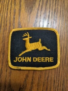Vintage John Deere Black Patch 2.75"X2.25" - Picture 1 of 2