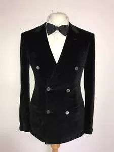 PAUL SMITH -Mens Slim Fit BLACK VELVET JACKET - 36 Reg - STUNNING Evening JACKET - Picture 1 of 9