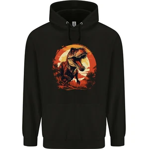 T-Rex Moon Landscape Dinosaurs Childrens Kids Hoodie - Picture 1 of 3