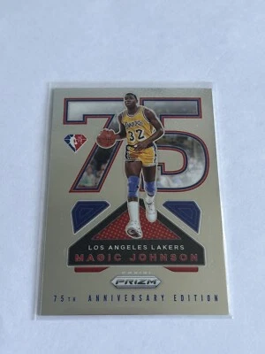 2021-22 Prizm Magic Johnson 75th Anniversary Edition #15 Los Angeles Lakers - Image 1 of 2