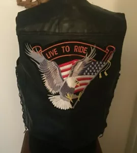 Women Genuine Buffalo Waistcoat Leather Black Top Sleeveless Rider Jacket pics - Picture 1 of 7