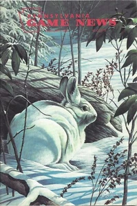 Pennsylvania Game News February 1988 cover by George Lavanish snowshoe hare - Picture 1 of 3