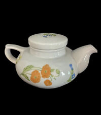 Vintage Individual Teapot Hand Painted Tea For One Floral Pansy Asahi Japan