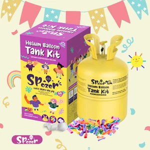 Helium Tank Balloon Kit (50 x 9" Latex Balloons) Spozer Party Wedding Decoration - Picture 1 of 9