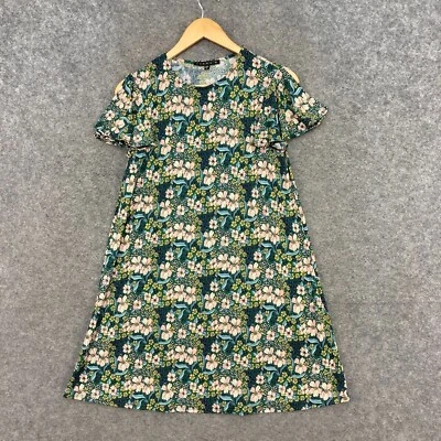 Tiana B Womens Dress Size Small Green Floral A-line Slit Sleeve Jersey 13113 - Image 1 of 4