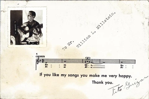 TITO GUIZAR - MUSICAL QUOTATION SIGNED CIRCA 1932 Cover