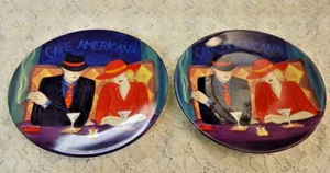 SANGO CAFE AMERICANA Pair 8" Oval Plates  - Estate  Vintage! - Picture 1 of 5