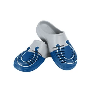 FOCO NFL Men's Indianapolis Colts 2023 Colorblock Big Logo Clogs - Picture 1 of 3