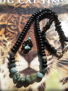 Afrikanische Edelsteinhalskette für Herren 24 Zoll - Bild 1 von 3