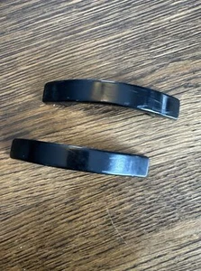 2 Vintage Black Bakelite? Drawer Pulls Door Handle 4" - 3" hole centers - Picture 1 of 4