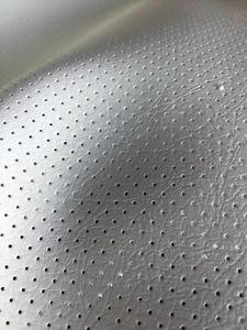 Vinyl Marine Perforated all the way through White Upholstery Fabric SHIPS ROLLED - Picture 1 of 5