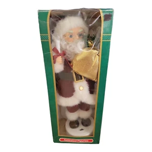 Vintage animierte Weihnachtsmann Feiertag Figur 18" Trim A Home OVP TOP - Bild 1 von 10