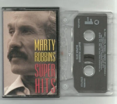 Marty Robbins Super Hits  (Cassette, 1995 Sony) VG-EX - Image 1 of 3