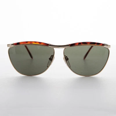 Уникальная винтажная оправа для солнцезащитных очков из золота и черепахи - Fletcher - Изображение 1 из 3