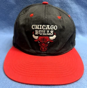 Vintage Chicago Bulls Flat Brim Snapback Hat Cap Fresh Caps Headwear NBA - Picture 1 of 12