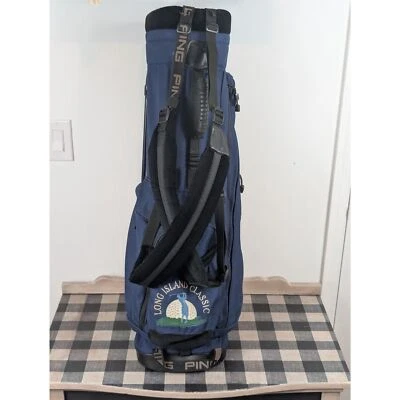 Ping Hoofer J Bag w/ Stand & Carry Straps and 5 Dividers Ocean Blue Embroidered - Image 1 of 4