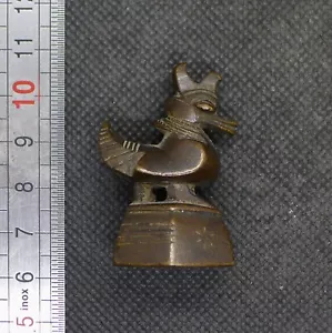 Ancien Poids Opium 5 Tical Birmanie Bronze Canard Antique Burmese Weight Gewitch - Picture 1 of 6