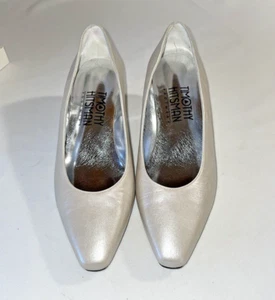 Vintage Timothy Hitsman Clear Heel Pumps Silver Size 6M - Picture 1 of 7