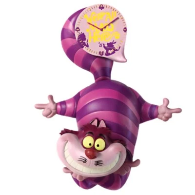 Bradford Exchange Disney Alice In Wonderland Cheshire Cat Glow Dark Wall Clock