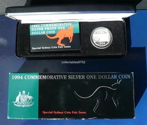 1994 Dollar Decade Silver One Dollar Proof Coin, COIN FAIR ISSUE - Imagen 1 de 1