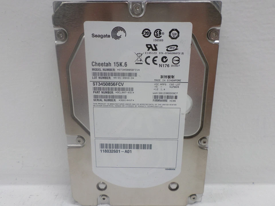  EMC seagate Cheetah 450gb 15k 6 4gb fc 9cl007-031 st3450856fcv - Image 1 of 4