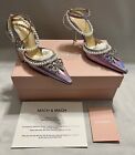 Mach & Mach Sophie Pointed Toe Crystal Embellished Pearl Bow Heel Pumps. Size 37