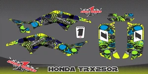 HONDA TRX 250R FOURTRAX ATV1987-1989 SEMI CUSTOM GRAPHICS KIT VICTORIA - Picture 1 of 1