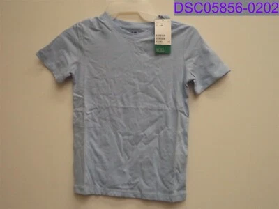 H&M Basic Organic Cotton Short Sleeve T-Shirt Baby Blue Boy's Size 6-8 Y - Image 1 of 3