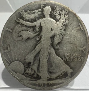 Medio dólar Walking Liberty 1919 muy bueno/en muy buen estado - Imagen 1 de 6