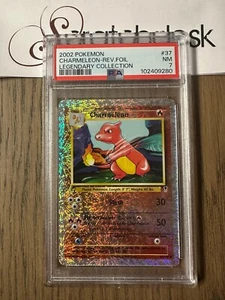 PSA 7 - Pokemon CHARMELEON 37/110 Reverse Holo - LEGENDARY COLLECTION Fireworks - Picture 1 of 2