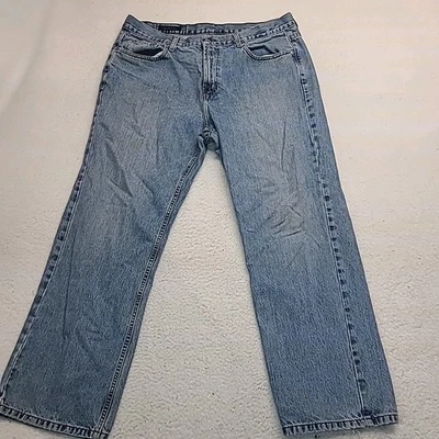 Calça jeans azul Tommy Hilfiger masculina 38x30 clássica perna reta - Imagem 1 de 4