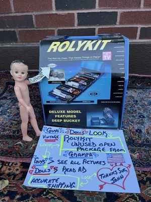 Unused  Vintage Rolykit  Organizer Roll-Up Case Fishing Storage Jewelry - Image 1 of 4