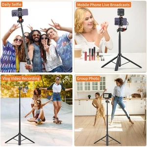 Selfie Stick & Tripod 140cm with Adjustable Ball Head & Phone Mount for Aussies - Imagen 1 de 7