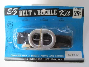 1962 De colección. Kit de cinturón y hebilla E-Z # K-79-3/4" 40 pulgadas nuevo sellado con instrucciones - Imagen 1 de 3