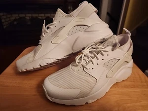 Nike Air Huarache Run Ultra Mens Size 10 White Athletic Running Shoes Sneakers - Picture 1 of 8