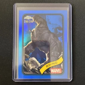 ☕️2025 TOPPS CHROME MARVEL BLUE REFRACTOR /299 RHINO - Picture 1 of 1