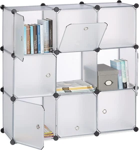 10021955_50 Armadietto Con Ante, Divisorio Casa in Plastica, 9 Scomparti, 95 X 9 - Foto 1 di 12