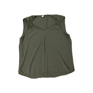 Women's Old Navy Tank Top Sleeveless Soft Flowing W/ Side Slits Size Med Olive - Picture 1 of 6