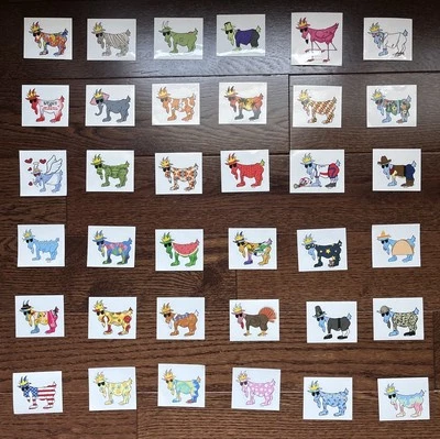 GOAT USA Sticker Mystery Pack ! 5 Stickers - No Duplicates!