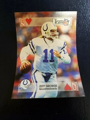Jeff George Baltimore Colts 1992 TEAM NFL STAR PLAYING CARDS SQUARED CORNERS - Image 1 of 2