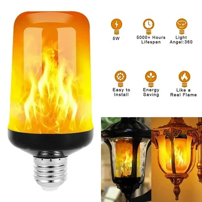 2/4/8X Flammen Glühbirne,LED Außenleuchte Flackerlicht,E27 Lamp Flackernde Licht - Bild 1 von 4