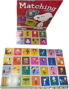 Peanuts Matching Game Charlie Brown Snoopy Lucy Linus Memory Picture Match *Read - Picture 1 of 6