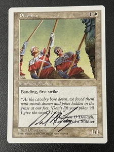 Signed Pikeman By Dan Frazier MTG (Magic The Gathering) - Picture 1 of 11