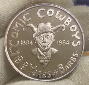 DOUNLOON COLLECTOR'S CLUB 1984~.999 Silver Mardi Gras Doubloon~CÓMIC VAQUEROS - Imagen 1 de 2
