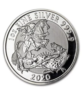 2020 Great Britain 1 oz Silver Valiant BU - Picture 1 of 2