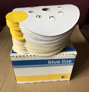 "NUEVO disco de lijado Sia Blue Line 5", arena P 320, 100 discos pelado y palo 9 orificios - Imagen 1 de 6